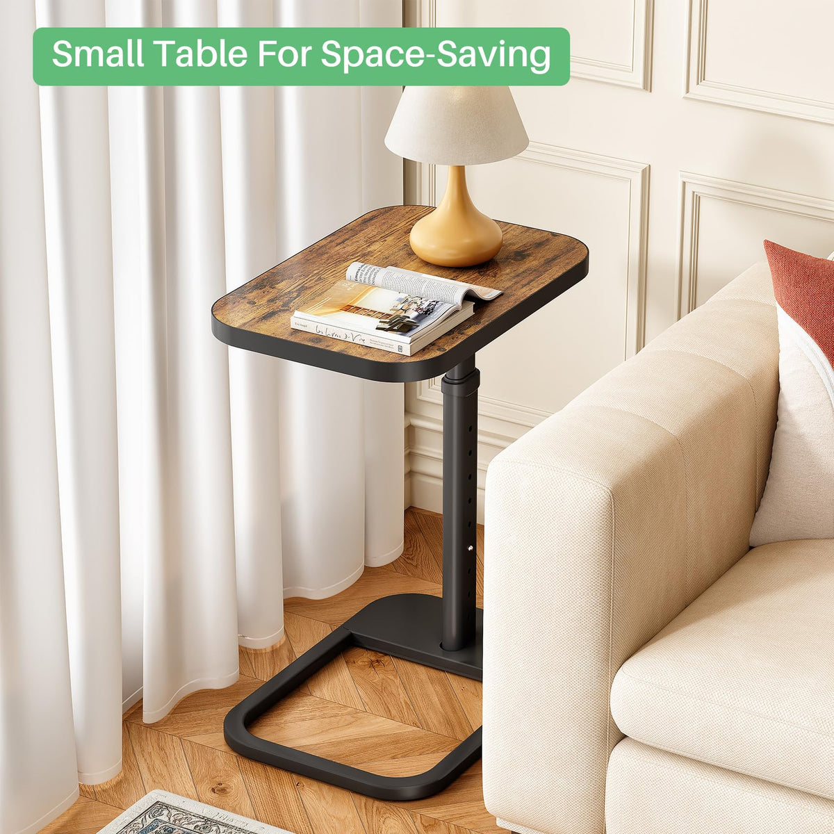 Kitstorack sturdy metal frame supports meals, drinks, and devices