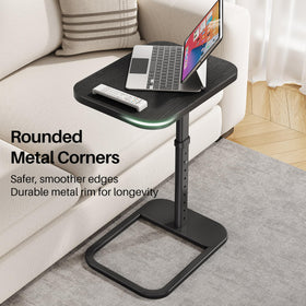 Kitstorack TV Tray Table with rounded metal edges for safe, stylish use