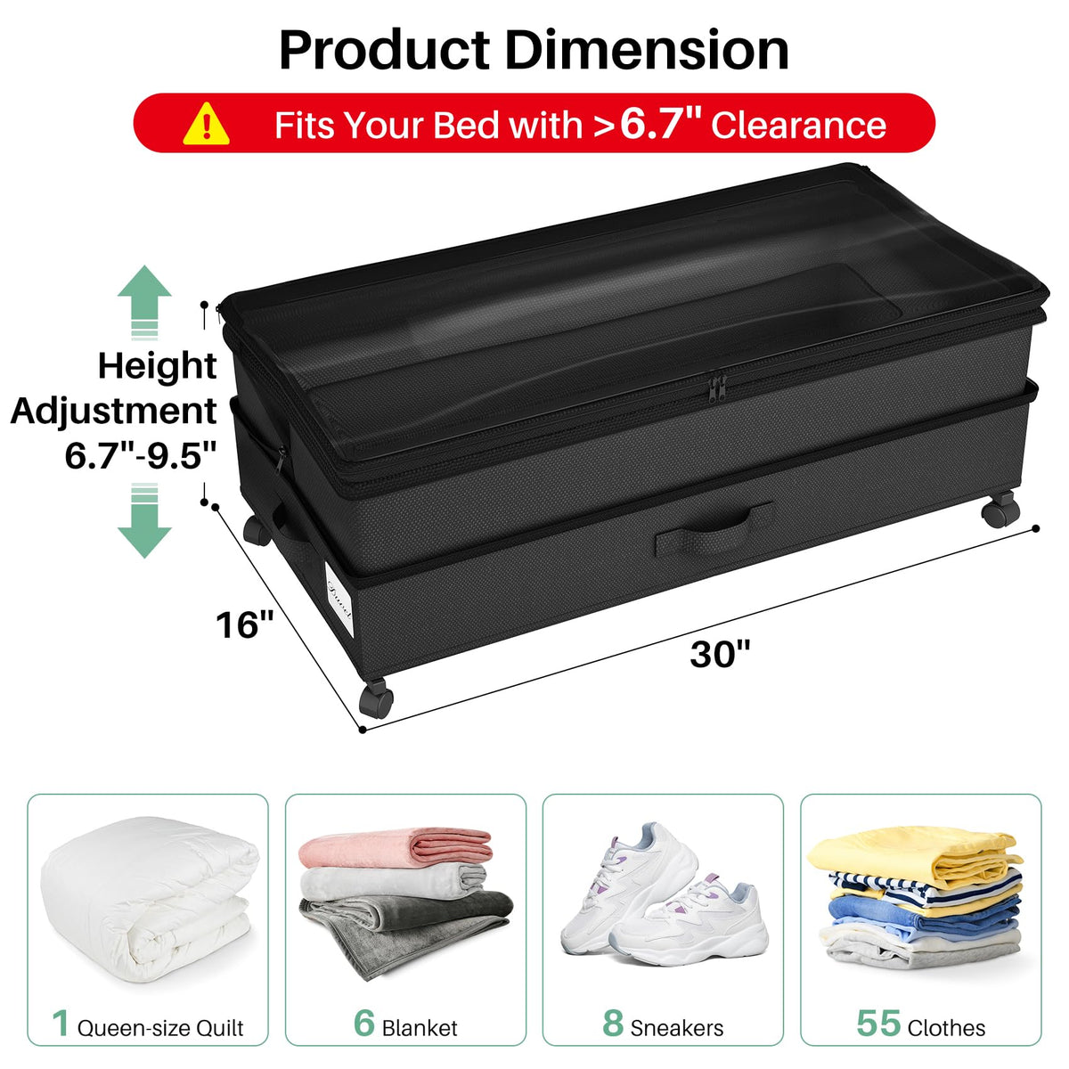 Kitstorack under-bed shoe storage keeps footwear tidy and accessible