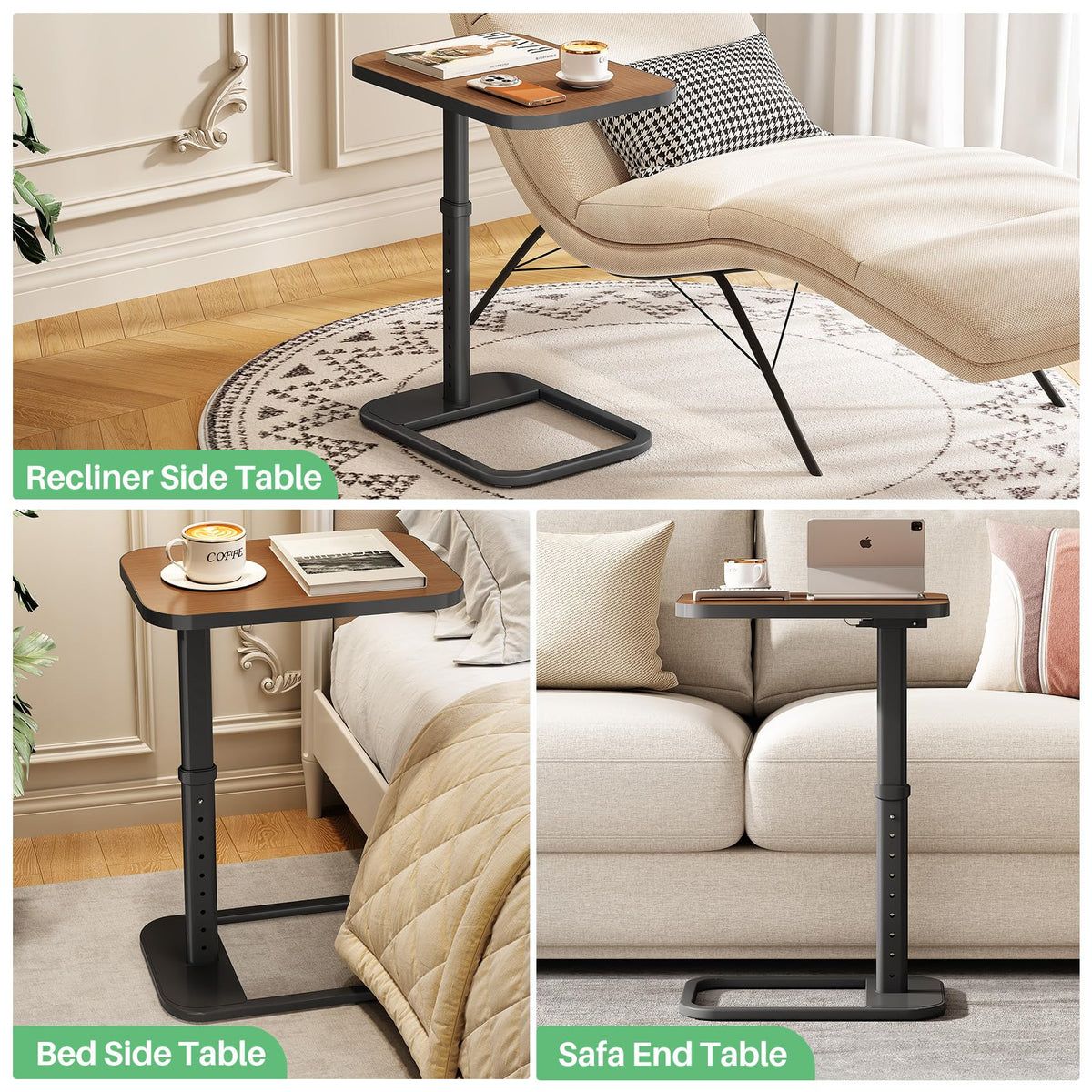 Kitstorack TV tray espresso finish enhances living room decor