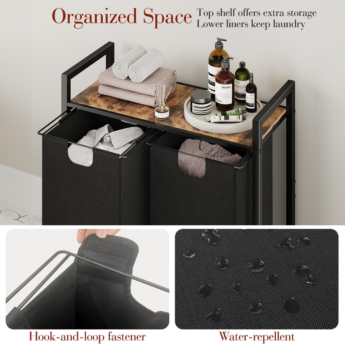 Kitstorack removable liners simplify cleaning and washing.