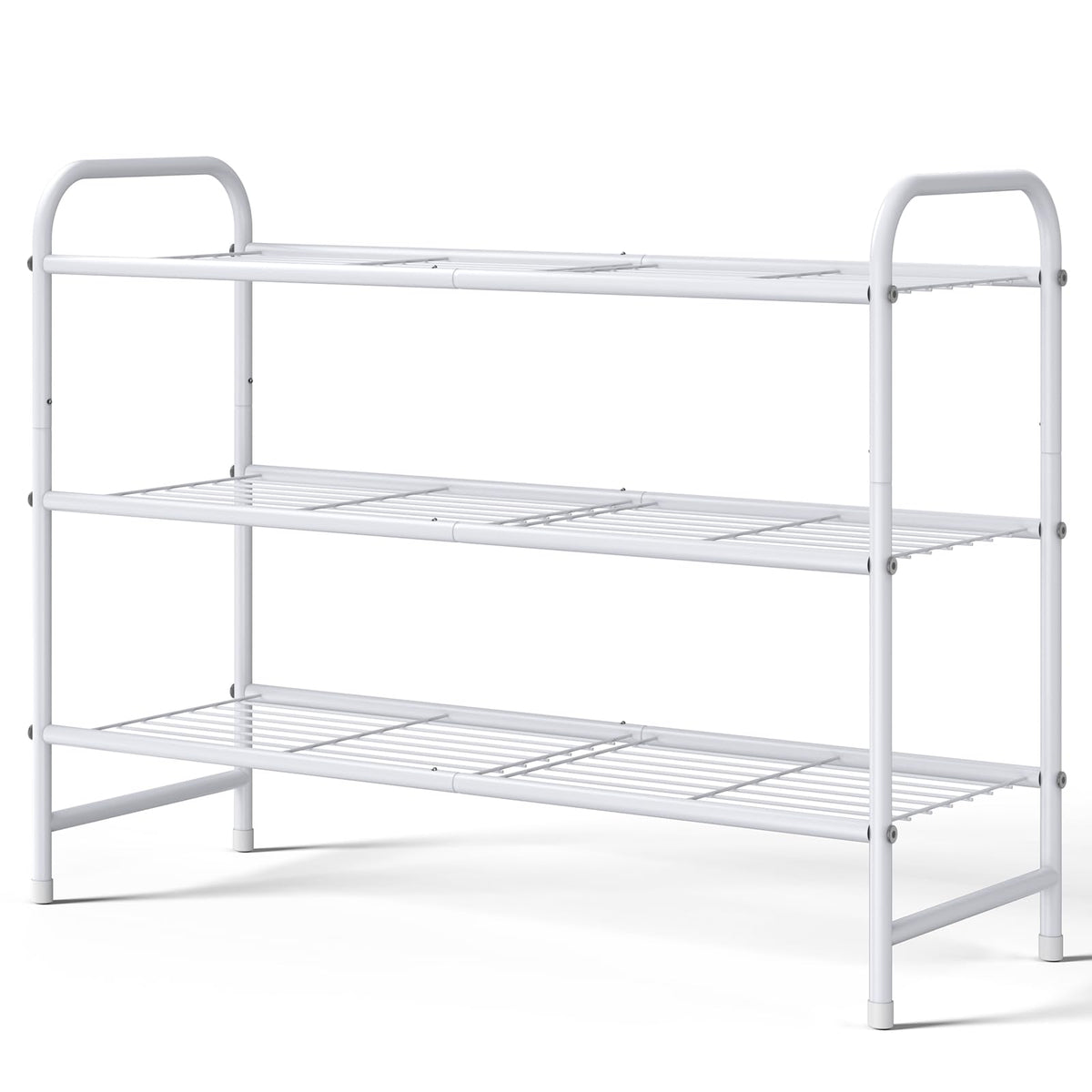 Kitsure 3-tier closet shoe rack keeps sneakers organized and handy.