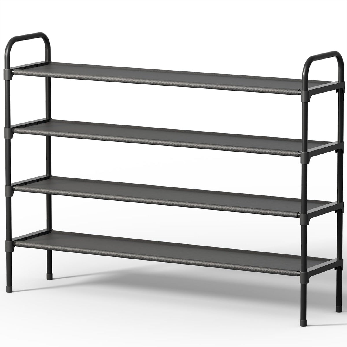 Kitsure extra-long shoe rack for the front door in black keeps shoes tidy and organized