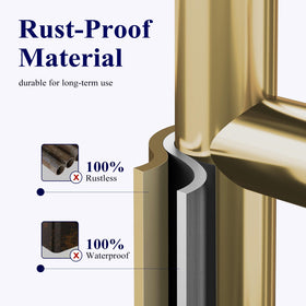 Rustproof metal construction for durable use