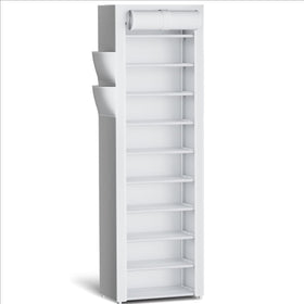 Kitsure 10-tier shoe rack provides spacious storage for organized closets.