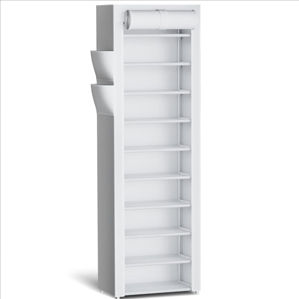 Kitsure 10-tier shoe rack provides spacious storage for organized closets.