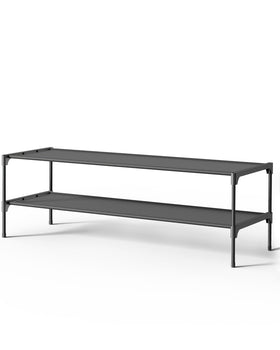 Kitsure shoe rack 2-tier assembly showcases easy setup and clean organization.