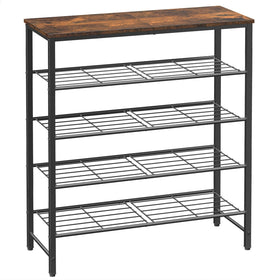 Kitsure shoe rack front view shows sturdy, rust-proof frame for organized entryway storage.