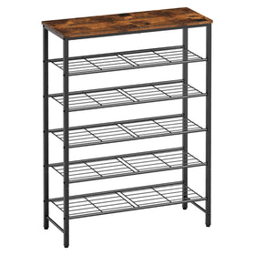 Kitsure shoe rack front view shows sturdy rust-proof frame for organized footwear