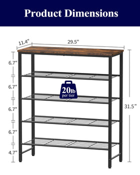 Kitsure shoe rack top shelf provides extra space for bags and decor in the closet.