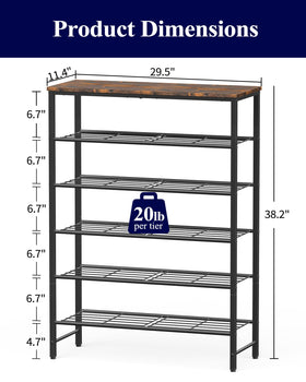 Kitsure shoe rack top shelf provides space for bags and decor