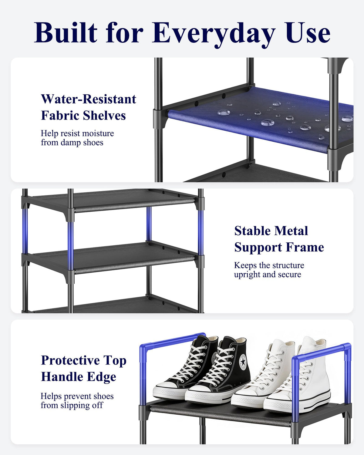 Kitsure slim footprint fit for entryways and closets without crowding