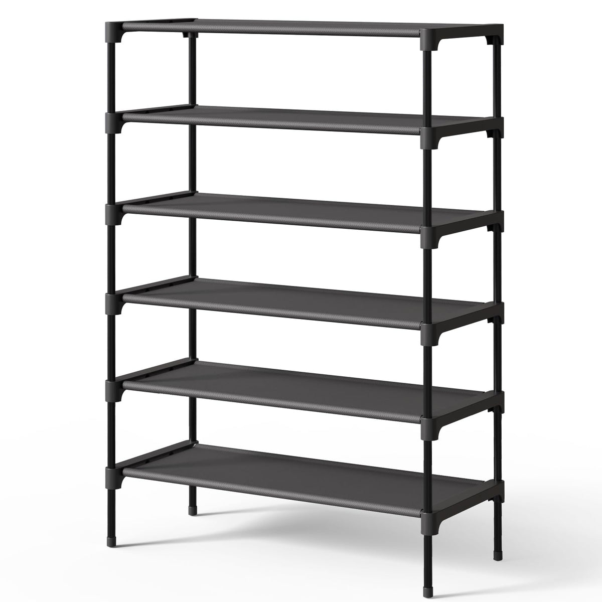 Kitsure shoe rack with non-woven shelves ideal for dust-free, organized entryways.