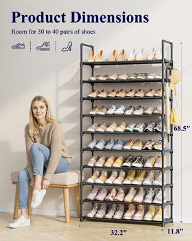 Kitsure close-up of non-woven fabric shelves protecting footwear.