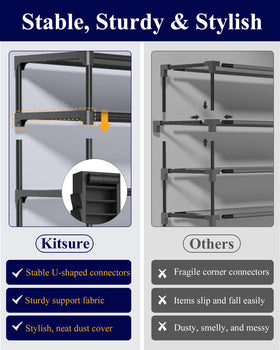 Kitsure rack with side pockets storing small accessories