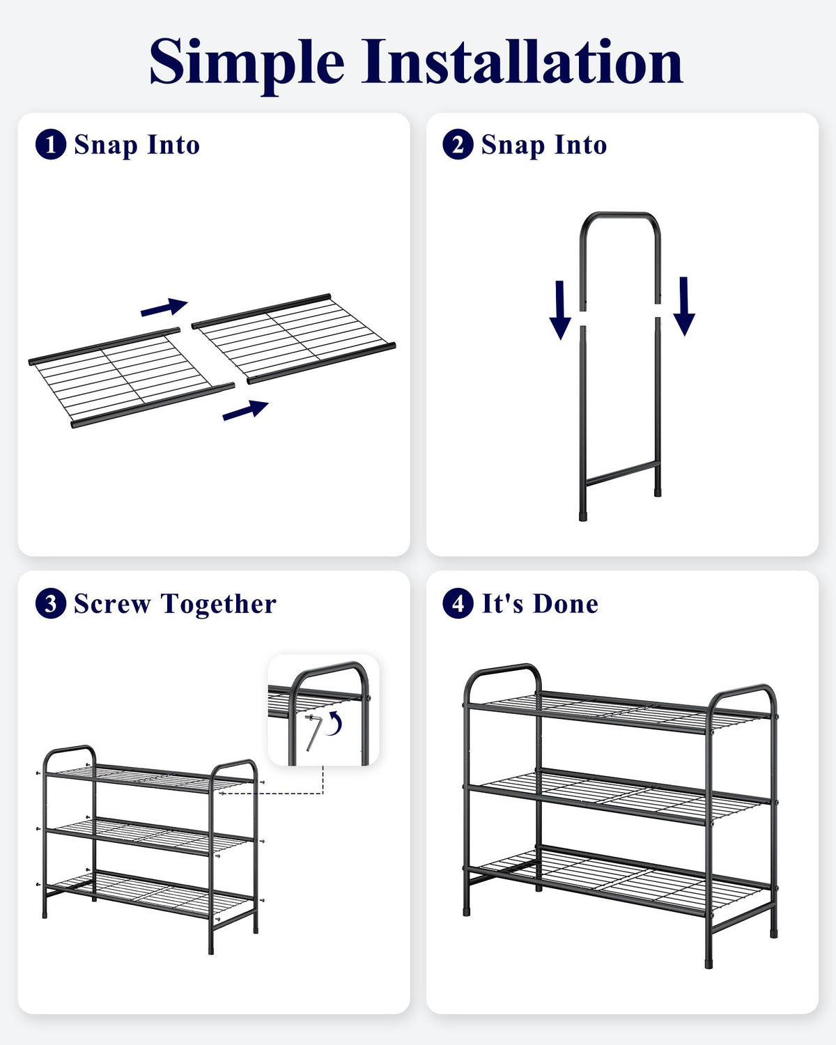 Kitsure shoe rack in garage closet combo illustrating multi-purpose storage