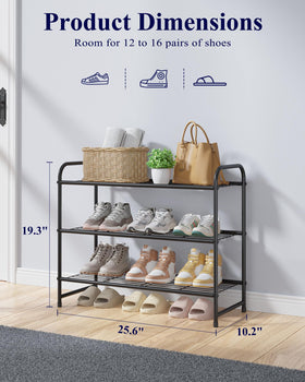 Kitsure shoe rack stackable design shown emphasizing customizable space