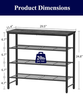 Kitsure shoe rack top shelf storage highlighting extra space for bags or decor.