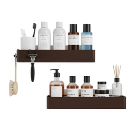 Kitsure shower caddy drainage design speeds water away.