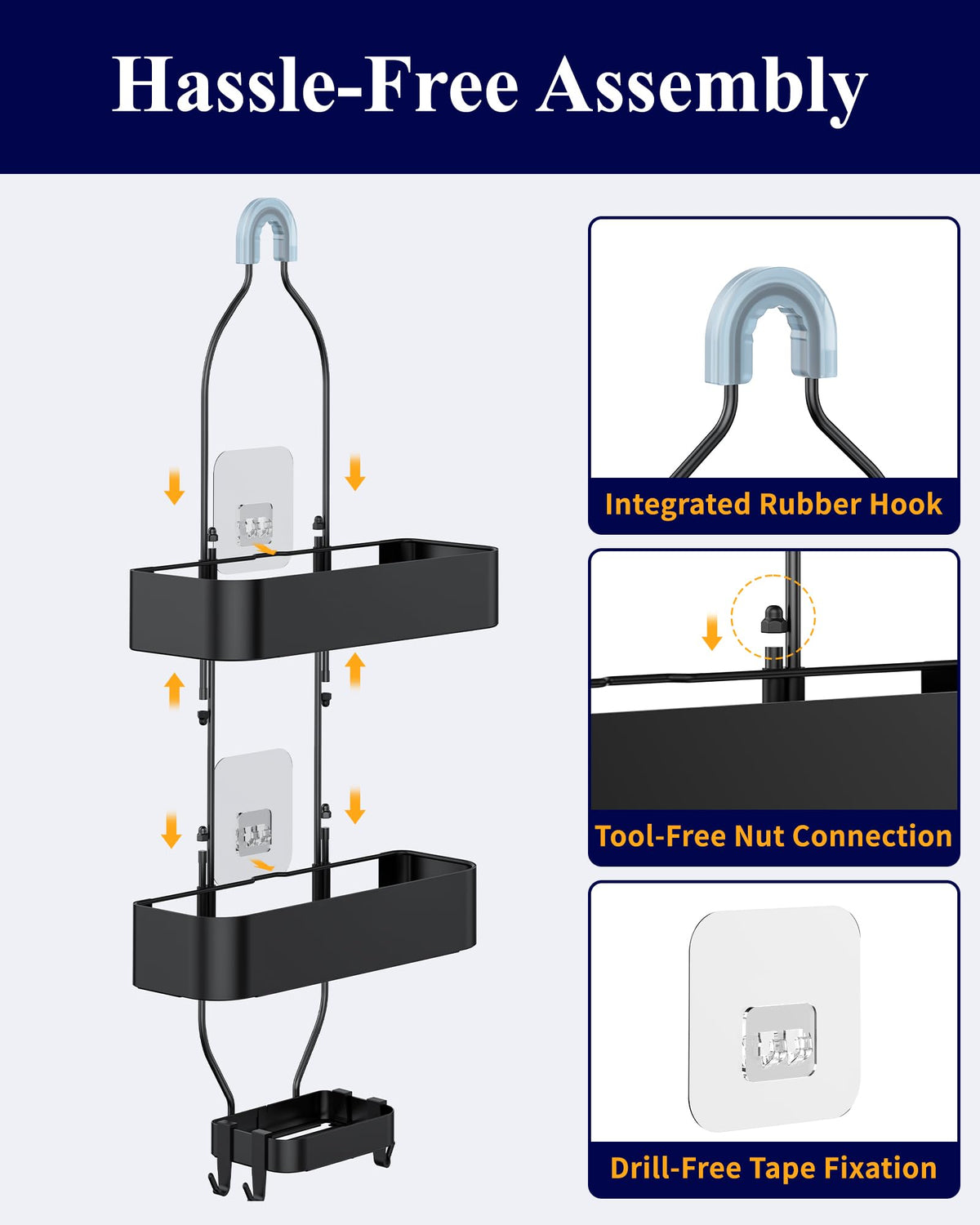 Daily use keeps shower essentials organized and dry.