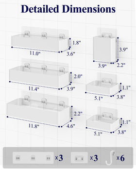 Kitsure shower caddy soap holder highlights drainage to keep soap dry.