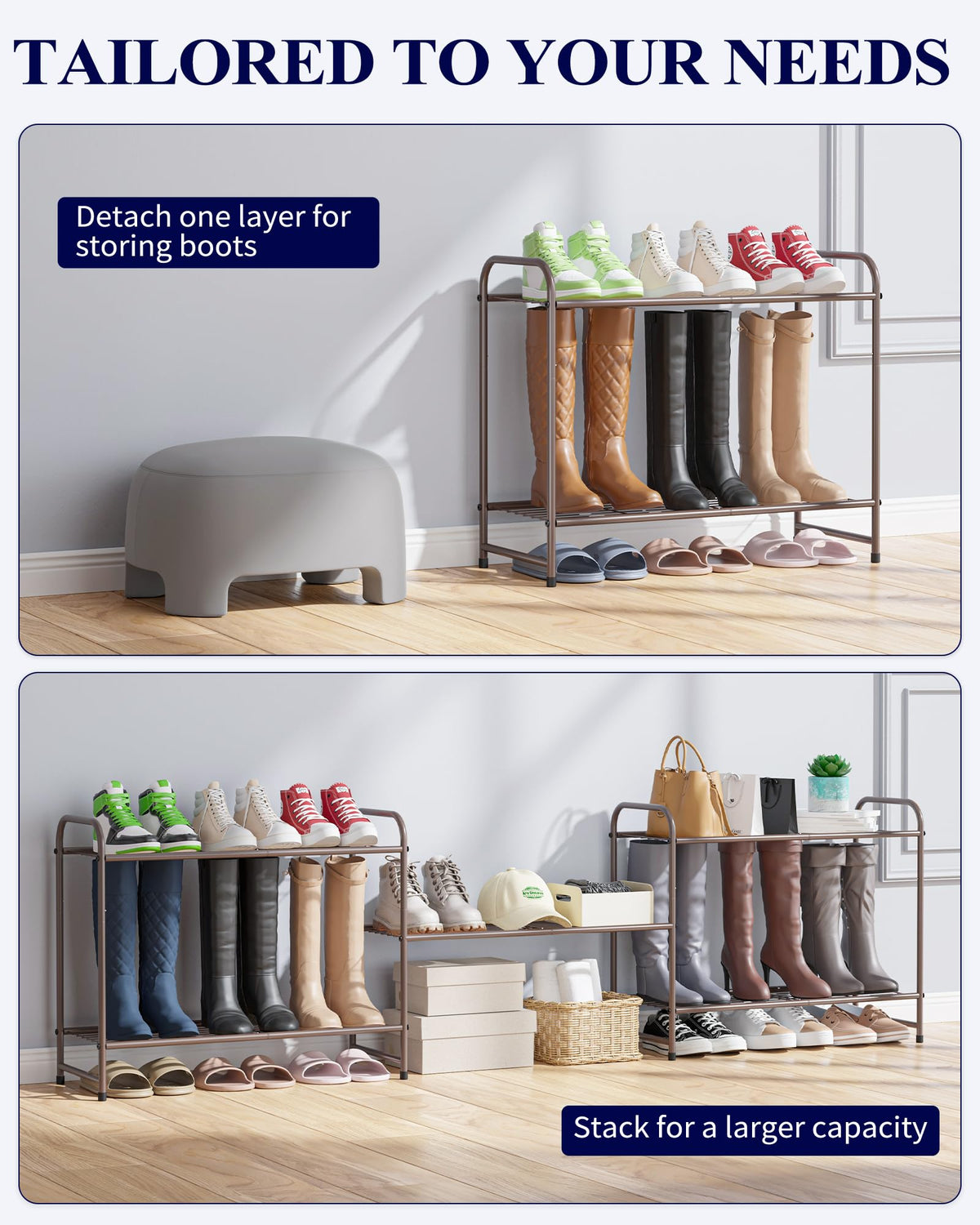 Kitsure entryway setup with shoes neatly organized