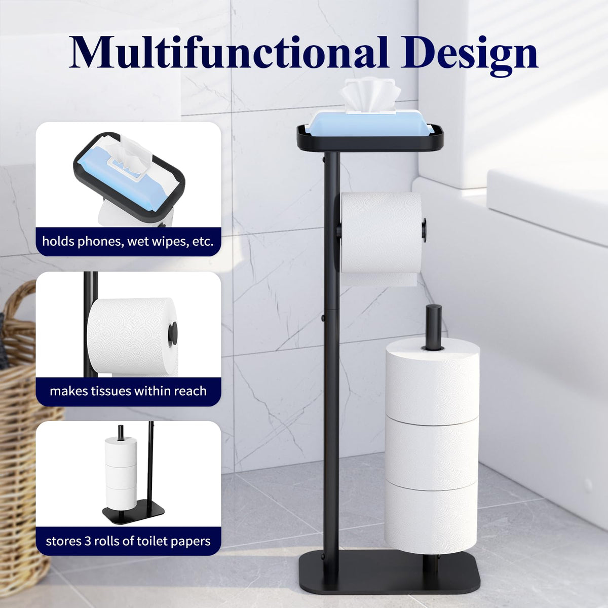 Kitsure two-pack provides multiple bathrooms with freestanding holders.