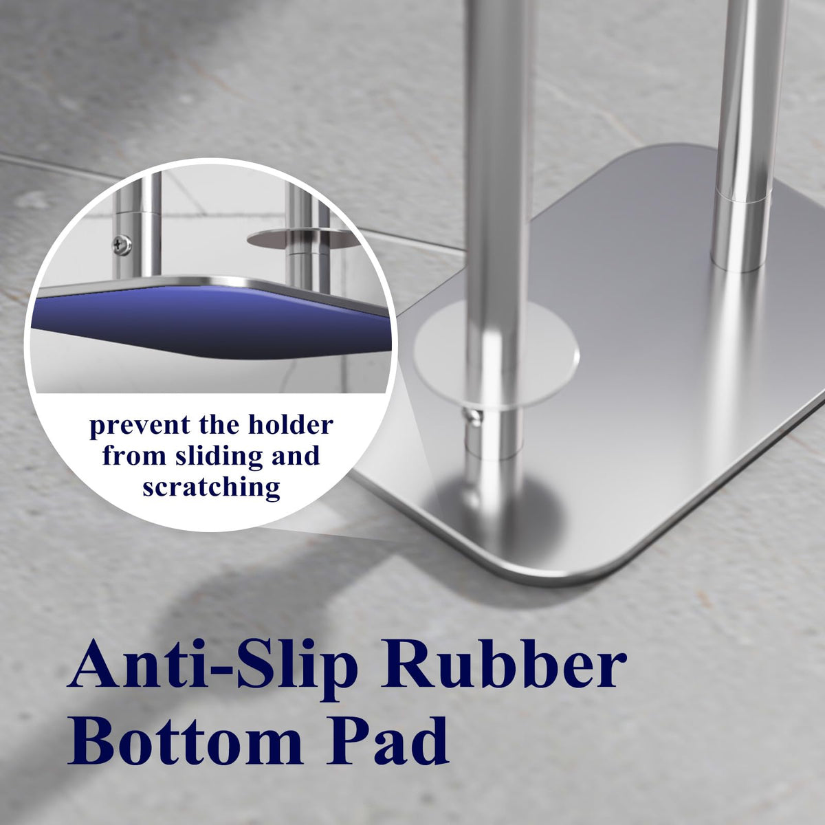 Kitsure stable base protects floors and prevents scratches during movement.