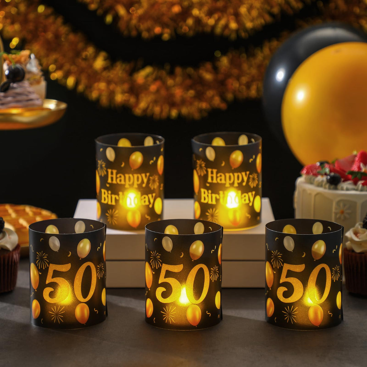 Kittmip LED candle inside lantern creates warm, safe ambiance.