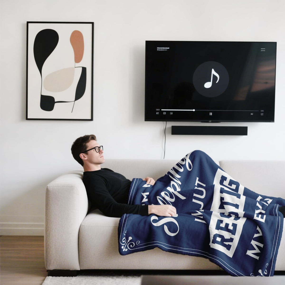 Kituzol dad birthday gift blanket with playful design.