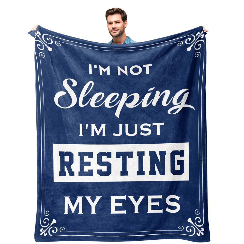 Kituzol nap blanket phrase on fabric for cozy rest and humor.
