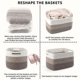 KIUGCO modern, minimalist baskets enhance any room decor