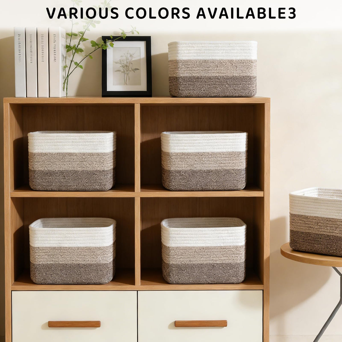 KIUGCO towels neatly stored in a bathroom with these baskets