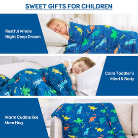 Kivik seven layer construction weighted blanket in blue for durability