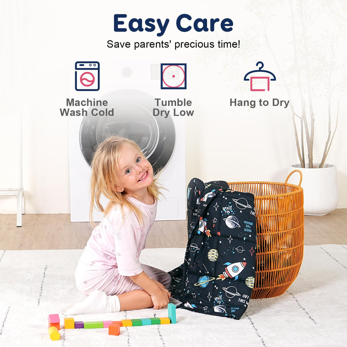 Kivik universe-print design adds playful style to bedtime.