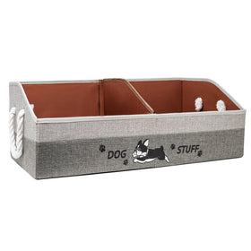 Kiviron large dog toy basket with handles for easy access and tidy spaces.