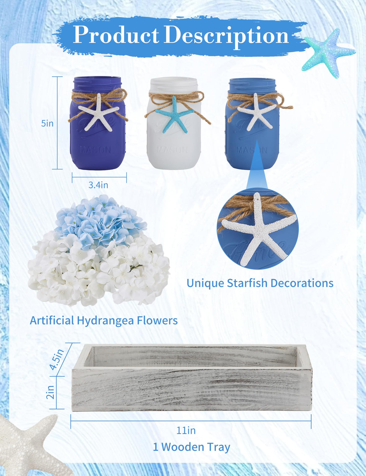 KIVIVO hydrangea artificial flowers for lush coastal tablescape