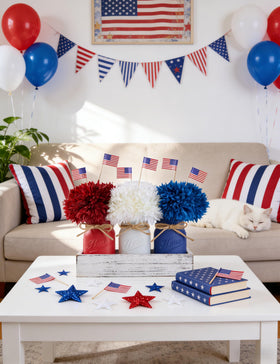 KIVIVO Memorial Day and Independence Day decor enhances holiday ambience.