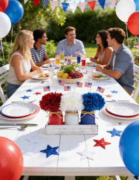 KIVIVO patriotic decor suitable for patio or living room displays.