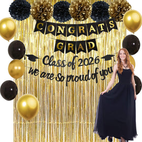 Kiwayo foil tinsel backdrop 2-pack creates a glam focal point for photos