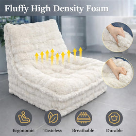 KKdema bean bag sofa fits bedrooms and living rooms without bulky furniture.