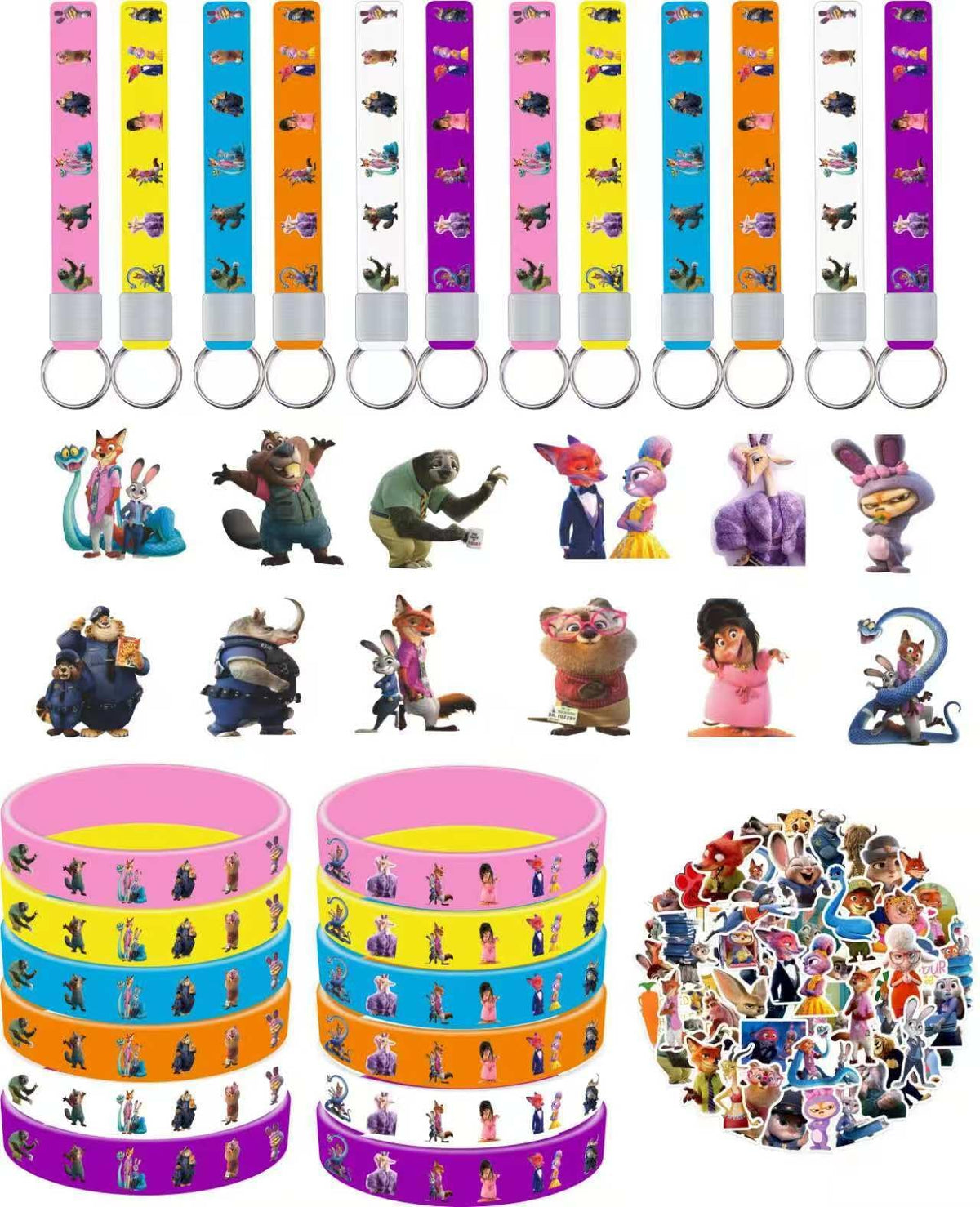 KKOND Zootopia2 bracelets in bright silicone, kid-friendly party favors