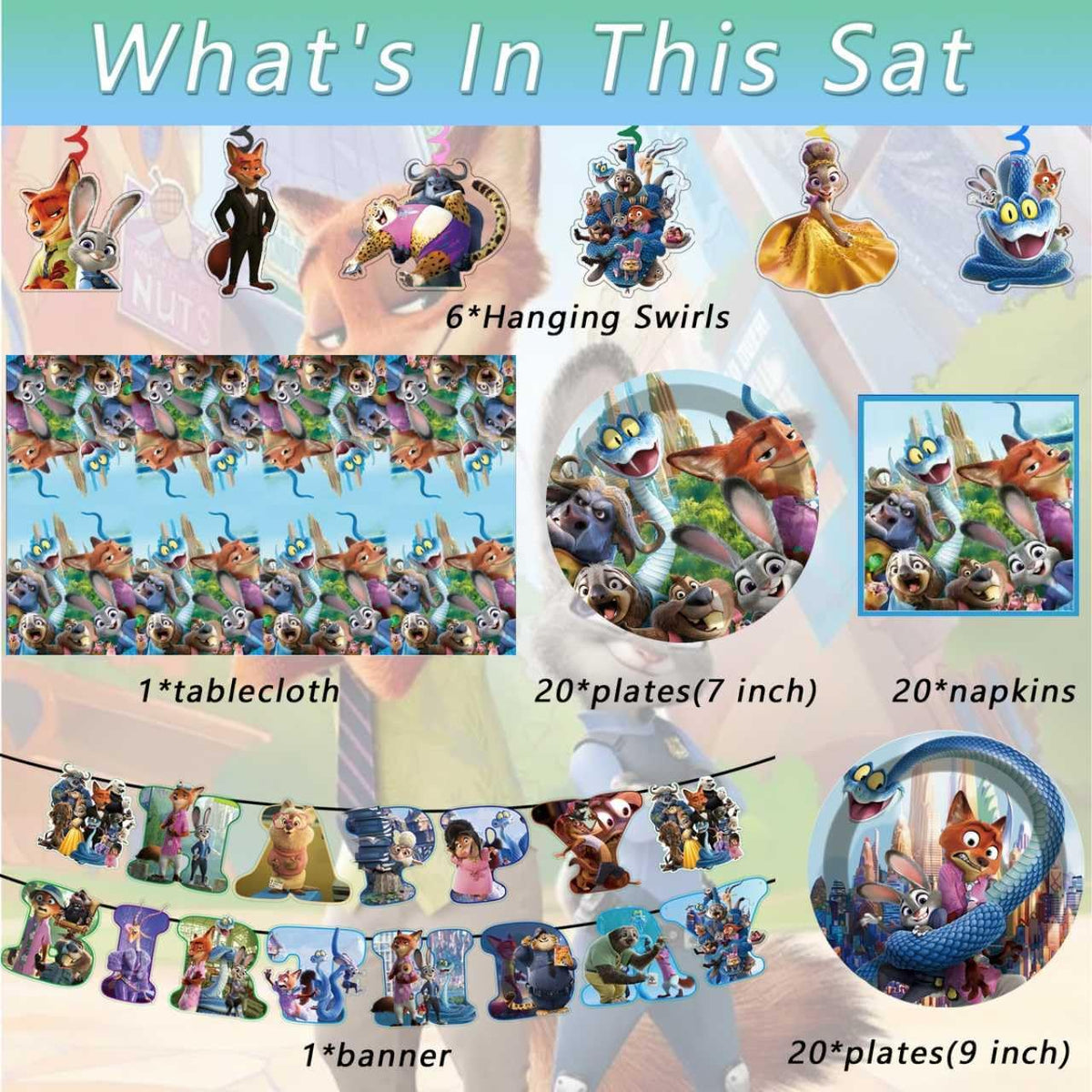 KKOND Zootopia 2 tablecloth 71x42 inches protects surfaces and elevates the theme.