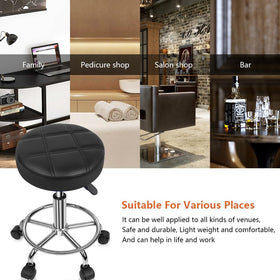 KKTONER round rolling stool ships with quick assembly in minutes.