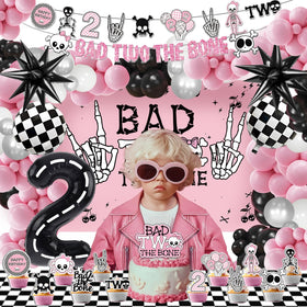 Klarvyius Bad Two the Bone cupcake toppers decorate treats with spooky fun.