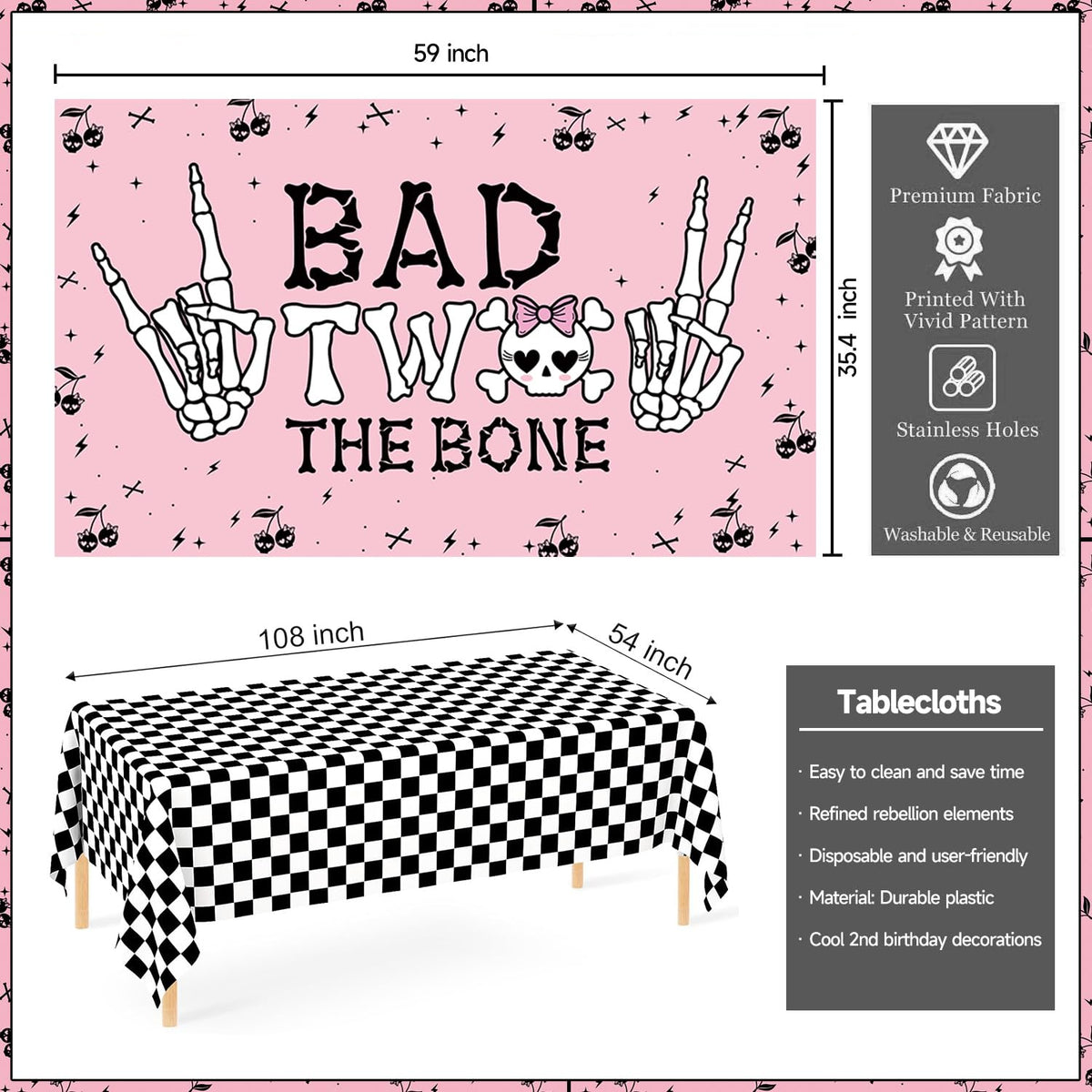 Klarvyius Bad Two the Bone number 2 foil balloon stands out in décor.
