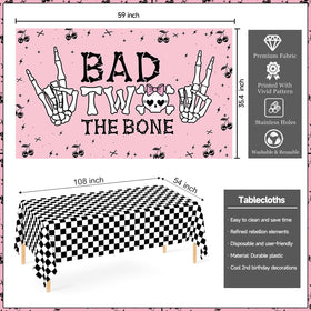 Klarvyius Bad Two the Bone number 2 foil balloon stands out in décor.