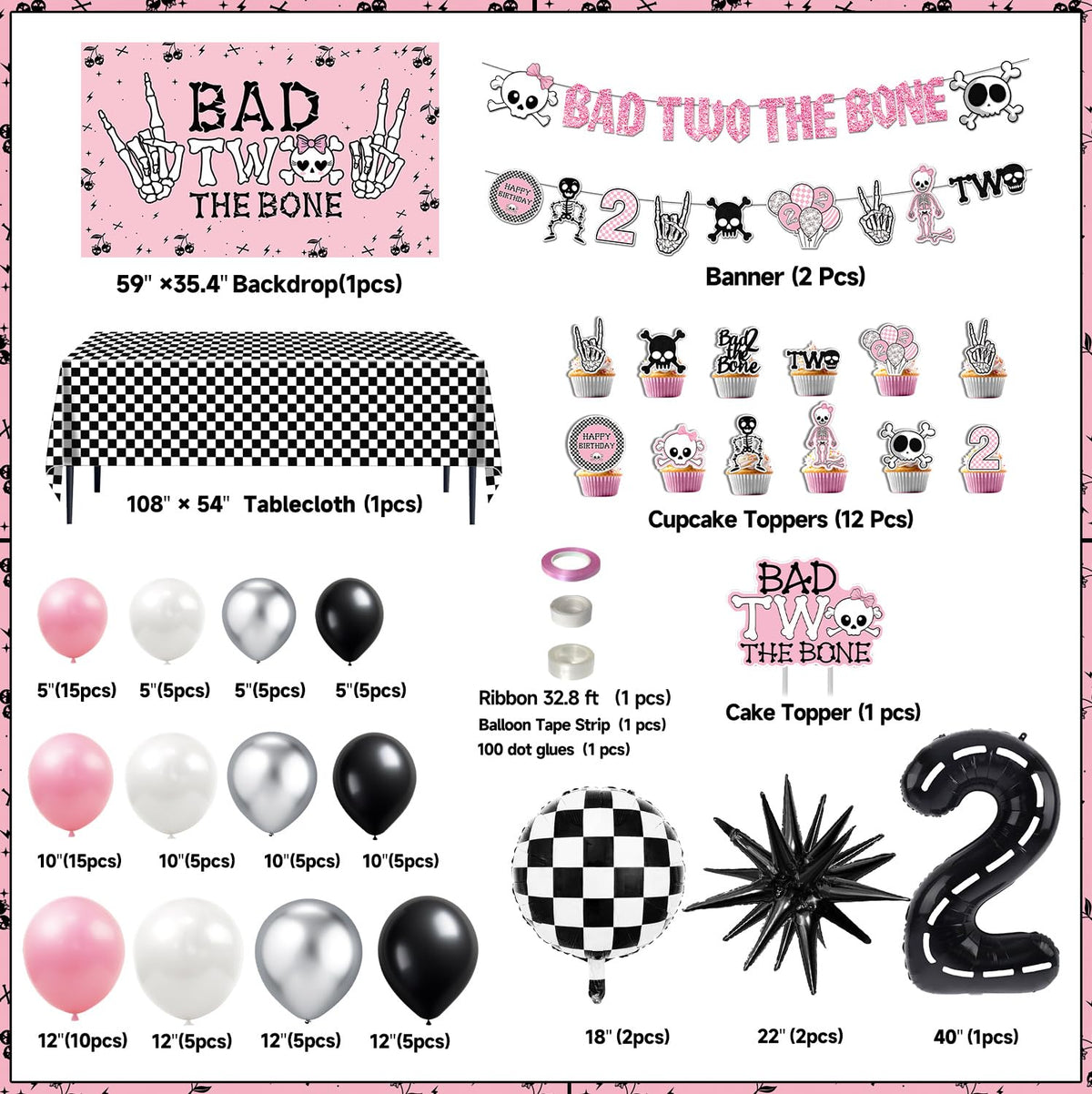 Klarvyius Bad Two the Bone tablecloth provides sturdy surface protection and style.