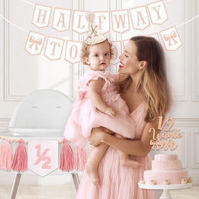 Klarvyius bow half birthday hat is a cute keepsake for tiny portraits