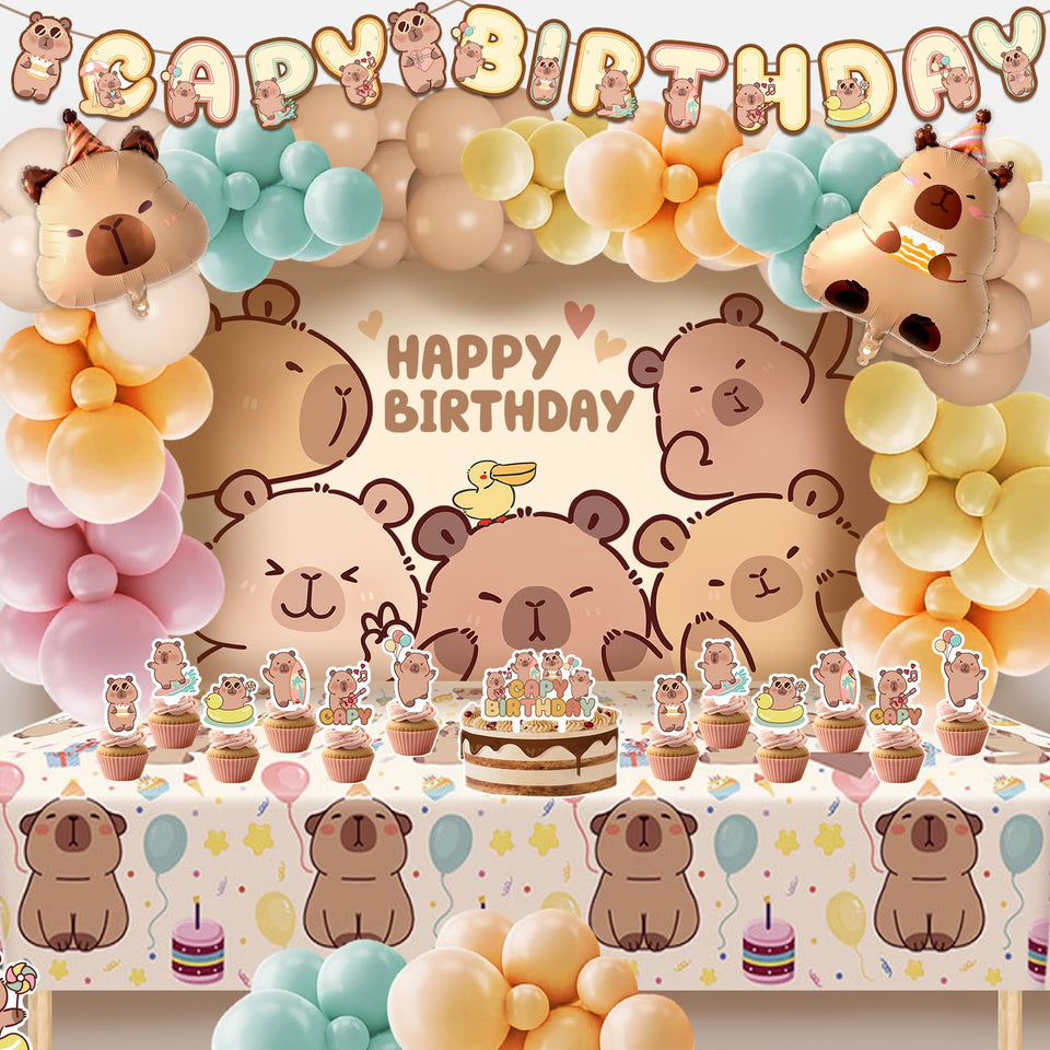 Klarvyius Capybara balloons garland kit for festive party decor and photos